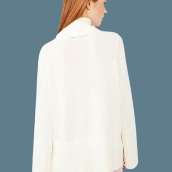 NWOT Free Assembly Oversize Funnel Neck Sweater Ivory Cream Size SMALL - Picture 7 of 11